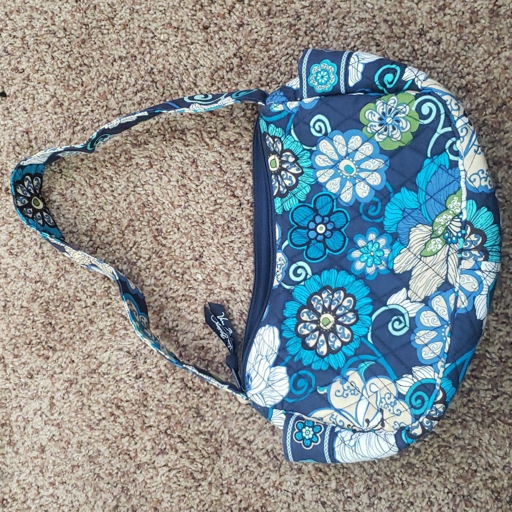 Vera Bradley Rare Retired Mod Floral Blue Teal Floral Bag